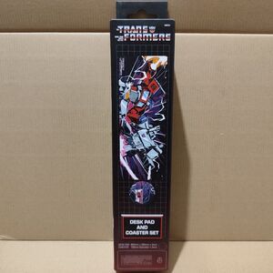 Transformers XL Desk Pad & Coaster Set Optimus Prime & Megatron Collectible